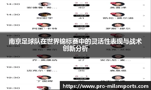 南京足球队在世界锦标赛中的灵活性表现与战术创新分析